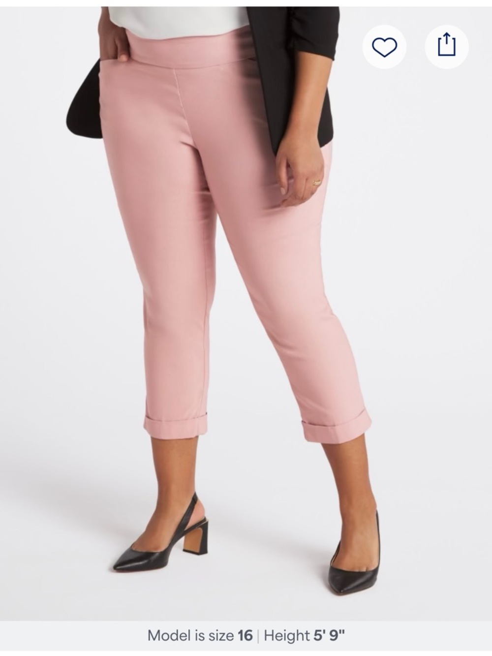 Tribal Fia Cuffed Cropped Trousers in Blush Pink